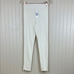 NWT L*Space Women’s ribbed knit Zuma Pant Leggings in Cream Size Medium